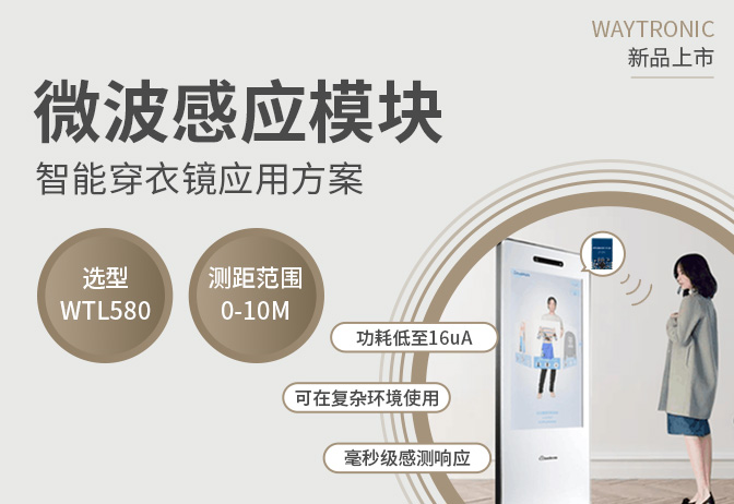 低功耗/高靈敏WTL580微波感應模塊智能穿衣鏡“衣”觸即發(fā),打造極致試衣體驗